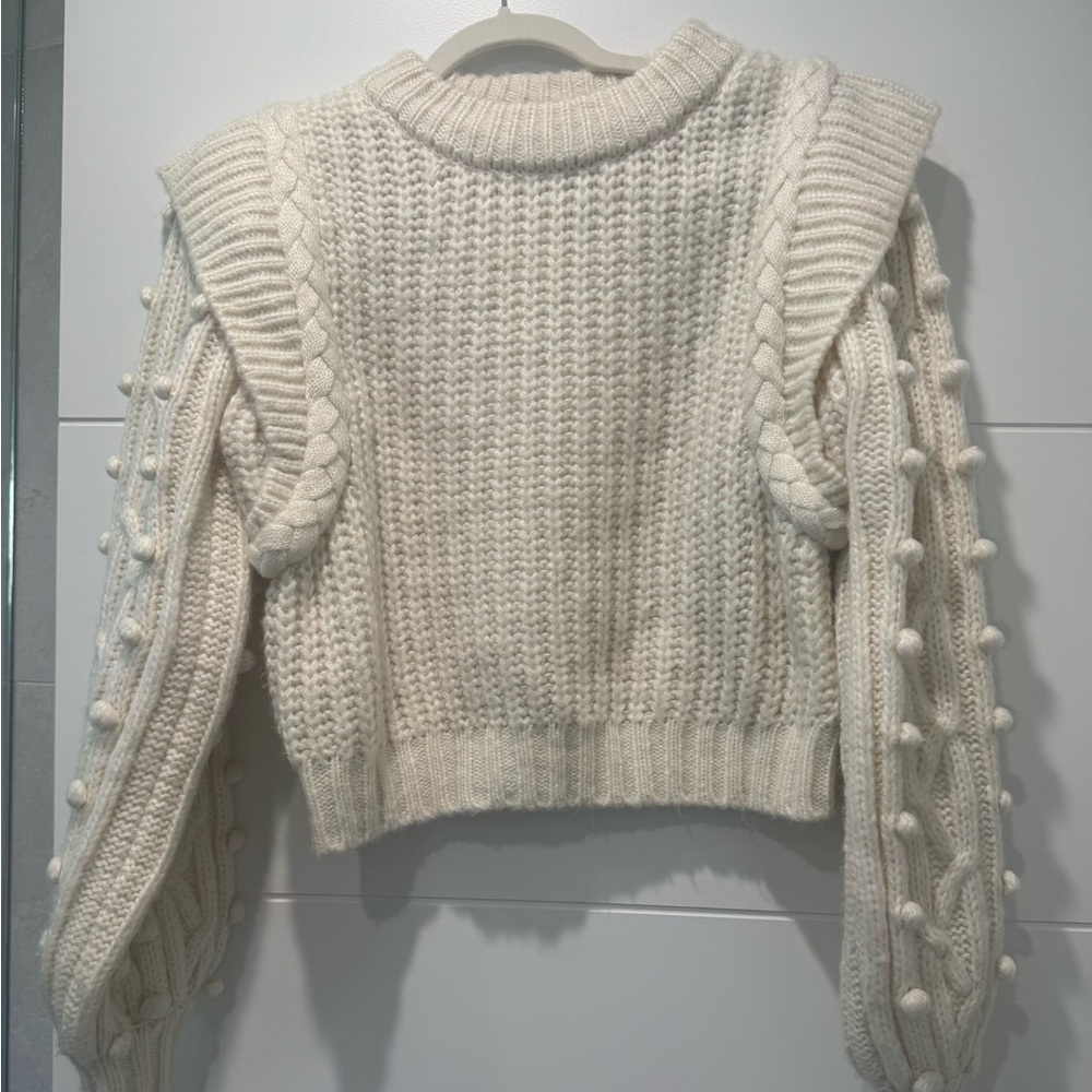 FARM Rio Off-white Braided Sweater - Picture 4 of 6